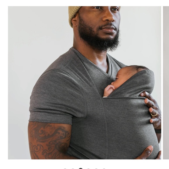 LALABU Men’s Dad Shirt for Baby Wearing in Gray size medium - Picture 1 of 12